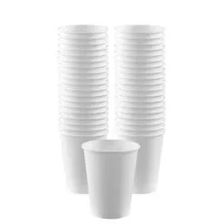 White Paper Coffee Cups, 12oz, 50ct