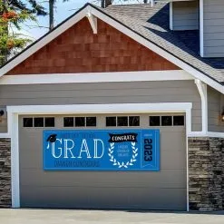 Custom Royal Blue Graduation Horizontal Banner