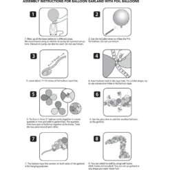 Air-Filled Cosmic Balloon Garland Kit - Blues, Pink & Purples -Costume Party Decor Store C930100 royal blue 02