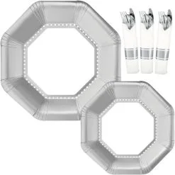 Silver Premium Tableware Kit For 20 Guests
