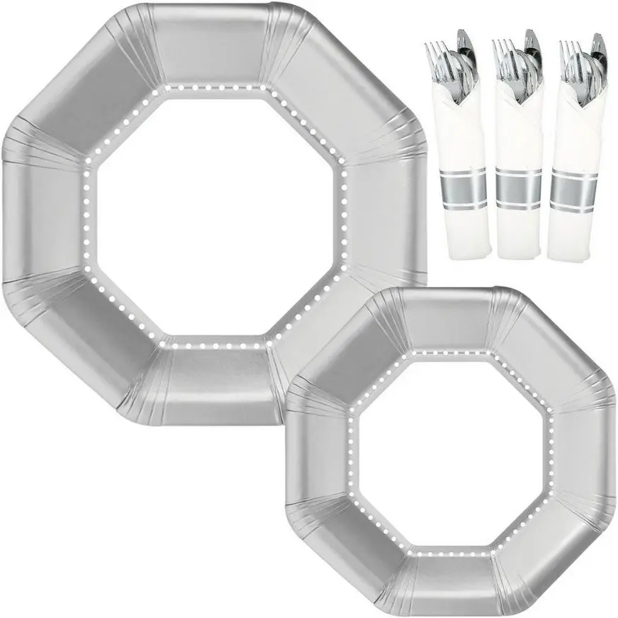 Silver Premium Tableware Kit For 20 Guests 3 Silver Premium Tableware Kit For 20 Guests