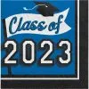 Blue Class Of 2023 Graduation Paper Lunch Napkins, 6.5in, 40ct - True To Your School