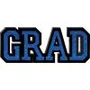 Glitter Blue Grad Fiberboard Stand Sign, 13.1in X 5.25in -Costume Party Decor Store C935413 royal blue