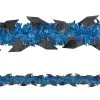 Blue Graduation Cap Tinsel & Plastic Garland, 9ft -Costume Party Decor Store C935427 royal blue