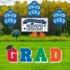 Blue Congrats Grad 2023 Graduation Outdoor Decorating Kit -Costume Party Decor Store C940886 royal blue