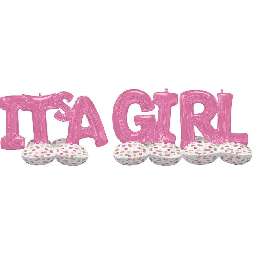 AirLoonz It’s A Girl Balloon Phrase Yard Decoration Kit 3 AirLoonz It’s A Girl Balloon Phrase Yard Decoration Kit