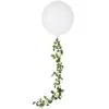 1ct, 24in, White Latex Balloon With White Floral Tail -Costume Party Decor Store C943923 white
