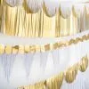 Multishape Gold & White Fringe Paper Banners, 6ft, 6ct