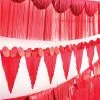 Multishape Red Fringe Paper Banners, 6ft, 6ct -Costume Party Decor Store C947276 red