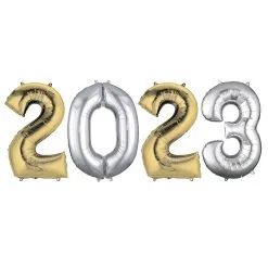 Silver & Gold 2023 Balloon Year, 34in