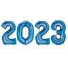 Blue 2023 Foil Balloon Year, 33in Numbers