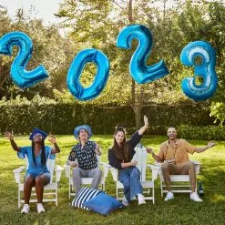 Blue 2023 Foil Balloon Year, 33in Numbers 8 Blue 2023 Foil Balloon Year, 33in Numbers -Costume Party Decor Store C948083 royal blue 02