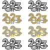 Glitter Black, Silver & Gold 2023 Cardstock Glasses, 8ct -Costume Party Decor Store C949071 mixed metals