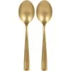 Gold Plastic Serving Spoons, 9.5in, 2ct