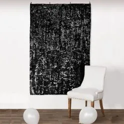 Black Sequin Backdrop, 4ft X 6ft