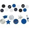 Giant Blue Graduation Cardstock & Foil Confetti, 48pc -Costume Party Decor Store C953410 royal blue