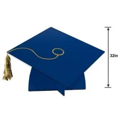 Blue Grad Cap Yard Sign, 32in X 20in 8 Blue Grad Cap Yard Sign, 32in X 20in -Costume Party Decor Store C953524 royal blue 02