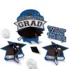 Blue Congrats Grad Cardstock & Tissue Paper Table Decorating Kit, 7pc -Costume Party Decor Store C953555 royal blue