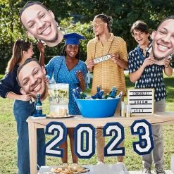 Blue 2023 Graduation Felt Banner, 12ft -Costume Party Decor Store C953599 royal blue 03