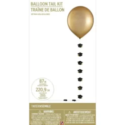 1ct, 24in, Gold Latex Balloon With Graduation Cap Tail -Costume Party Decor Store C954822 gold 04