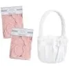 Flower Girl Basket & Pink Rose Petals Kit - Wedding Day -Costume Party Decor Store C960573 blush pink