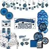 Blue Congrats Graduation Party Kit For 40 Guests -Costume Party Decor Store C968412 royal blue