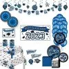 Blue Congrats Graduation Party Kit For 80 Guests -Costume Party Decor Store C968434 royal blue