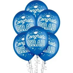 Blue Congrats Graduation Party Kit For 80 Guests -Costume Party Decor Store C968434 royal blue 09