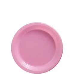 Pink Plastic Dessert Plates 20ct