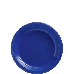 Royal Blue Plastic Dessert Plates 20ct
