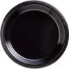 Black Plastic Dinner Plates, 10.25in, 50ct -Costume Party Decor Store CN262820 black 5020 20Standard