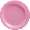 Pink Plastic Dinner Plates, 10.25in, 50ct