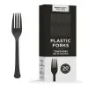 Black Heavy-Duty Plastic Forks, 20ct -Costume Party Decor Store CN919690 black 2020 20Standard