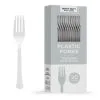 Silver Heavy-Duty Plastic Forks, 20ct