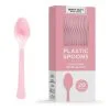 Pink Heavy-Duty Plastic Spoons, 20ct 1 Pink Heavy-Duty Plastic Spoons, 20ct -Costume Party Decor Store CN919708 pink 2020 20Standard