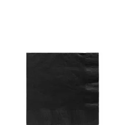 Black Paper Beverage Napkins, 5in, 40ct
