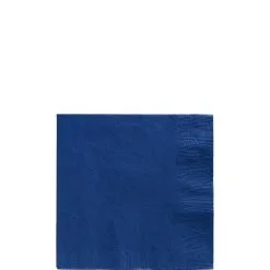 Royal Blue Paper Beverage Napkins, 5in, 40ct