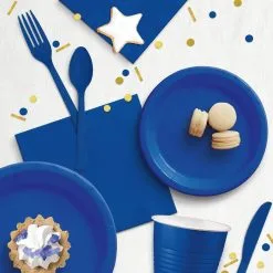 Royal Blue Paper Lunch Napkins, 6.5in, 100ct -Costume Party Decor Store CN920051 royal blue 10020 20Standard 02