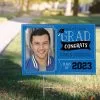 Custom Royal Blue Graduation Photo Yard Sign -Costume Party Decor Store CN928733 royal blue 3220 20Standard