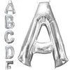 34in Silver Letter Balloon (A) -Costume Party Decor Store L686224 Letter20A