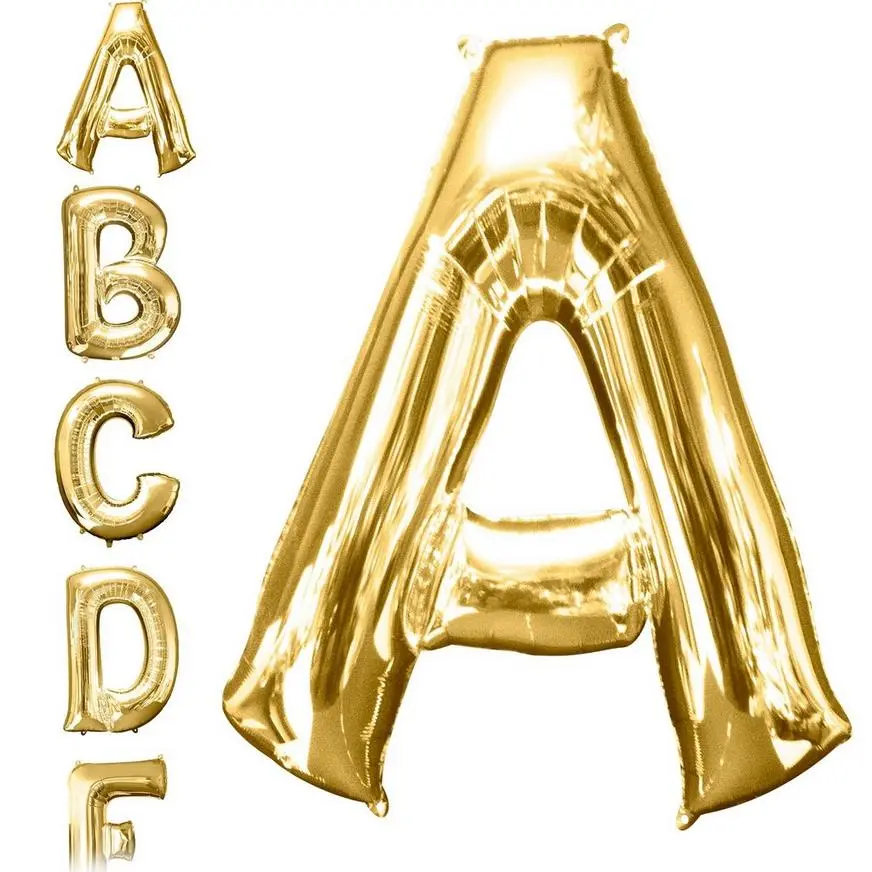 34in Gold Letter Balloon (A) 3 34in Gold Letter Balloon (A)