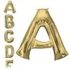 34in White Gold Letter Balloon (A) -Costume Party Decor Store L941596 Letter20A