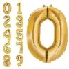 34in Gold Number Balloon (0) -Costume Party Decor Store N552238 020 20Standard