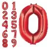 34in Red Number Balloon (0) -Costume Party Decor Store N608336 020 20Standard