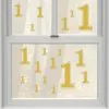 Gold Glitter Number 1 Cling Decals 36ct -Costume Party Decor Store N798052 120 20Standard