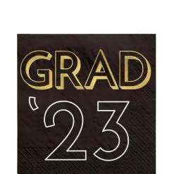 Black, Silver & Gold Celebrate The Grad Party Kit For 20 Guests -Costume Party Decor Store N968389 2020 20Standard 04