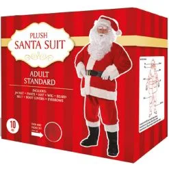 Adult Plush Santa Suit, 10pc -Costume Party Decor Store P177993 03
