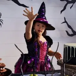 Kids' Light-Up Sparkle Witch Deluxe Costume -Costume Party Decor Store P590848 05