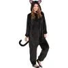 Adult Zipster Black Cat One Piece Costume -Costume Party Decor Store P628245