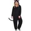 Adult Zipster Black Cat One Piece Costume Plus Size -Costume Party Decor Store P686834